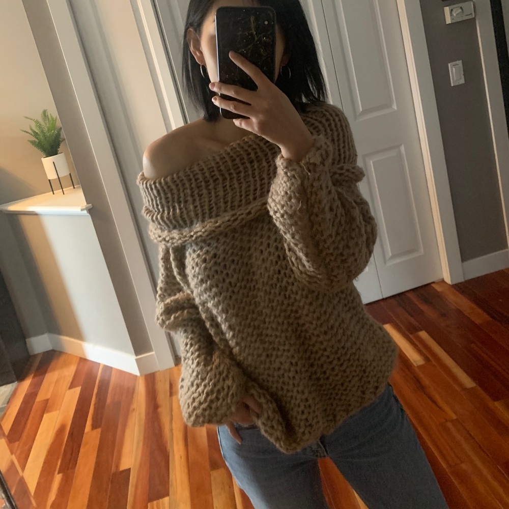 Off the shoulder sweater